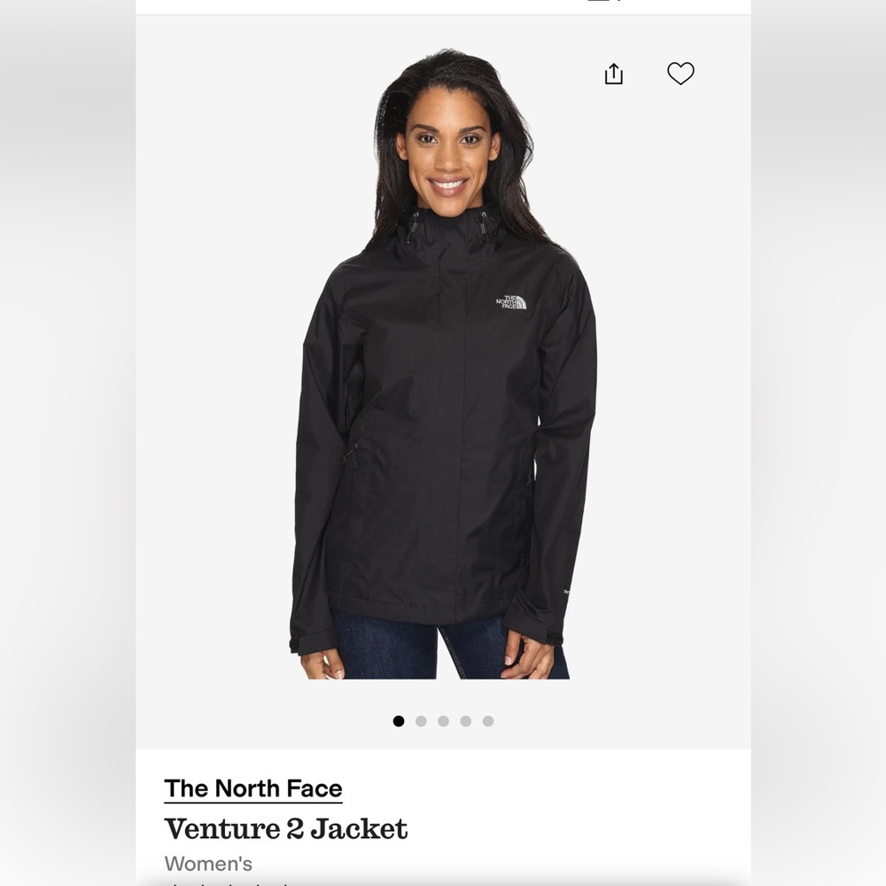 The North Face Women's Black Venture 2 Windbreaker Jacket XS